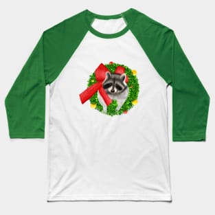 Xmas Raccoon Baseball T-Shirt